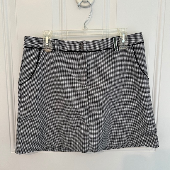 Annika by Cutter & Buck Black & White Mini Houndstooth Skort Size8 - Picture 1 of 5